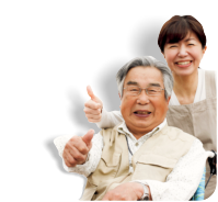 asian elder and female caregiver